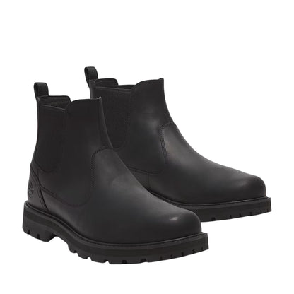 Stivale Uomo Chelsea Britton Road Mid, con tomaia Nera in pelle