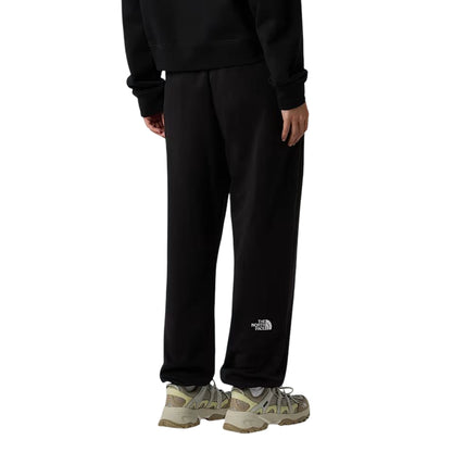 Joggers Donna Essential Relaxed Straight Nero modella retro