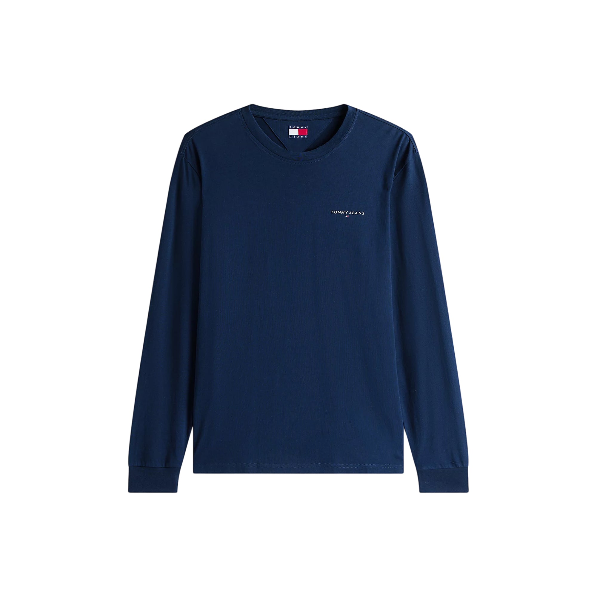 T-shirt blu a maniche lunghe slim fit con logo