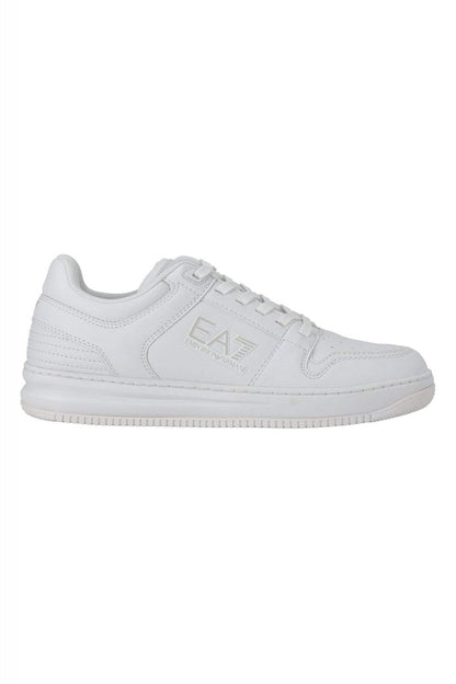 EA7 Sneakers Unisex Training Bianche Ecopelle Taglia 44