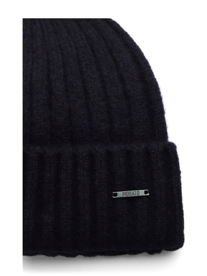 Antony Morato Gorro Lana e Mohair Blu Marino con Placca Logo