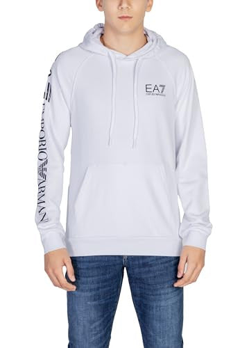 EA7 Felpa con Cappuccio 8NPM08 PJ07Z Bianco XL