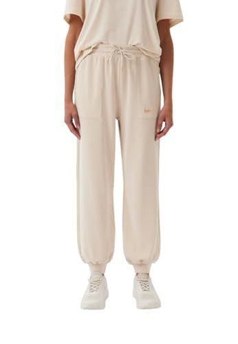 Emporio Armani EA7 Pantaloni Donna Gamba Ampia Polsino Modal Sabbia