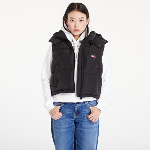 Tommy Hilfiger Gilet Imbottito Cropped Nero XS Leggero