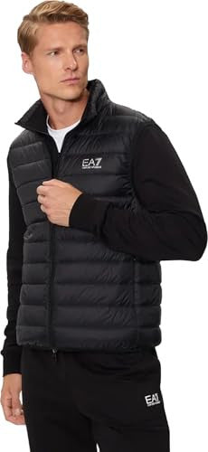 EA7 Gilet UomoTrapuntato in Nylon Nero