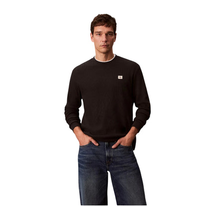 Maglia Uomo con texture a nido d'ape modello frontale