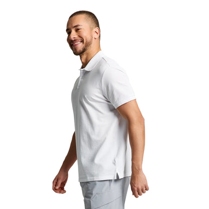 Polo Uomo Deck Bianca, in puro cotone, con scollo due bottoni