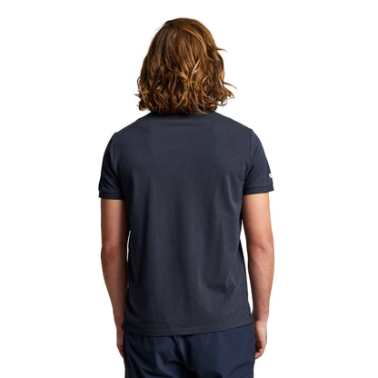 Polo Uomo Deck Blu, in puro cotone, con scollo due bottoni