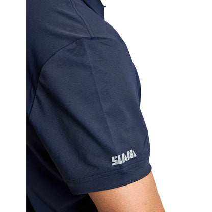 Polo Uomo Tech Pique Blu due bottoni