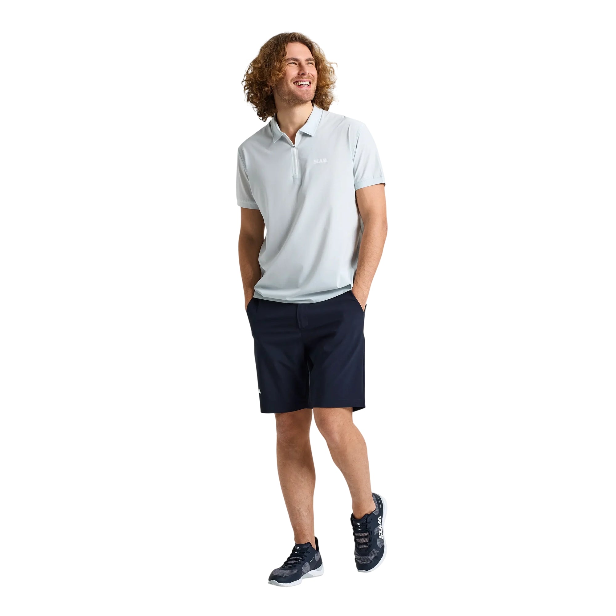 Polo Uomo OD Tech Pique, in tessuto tecnico, con scollo zip