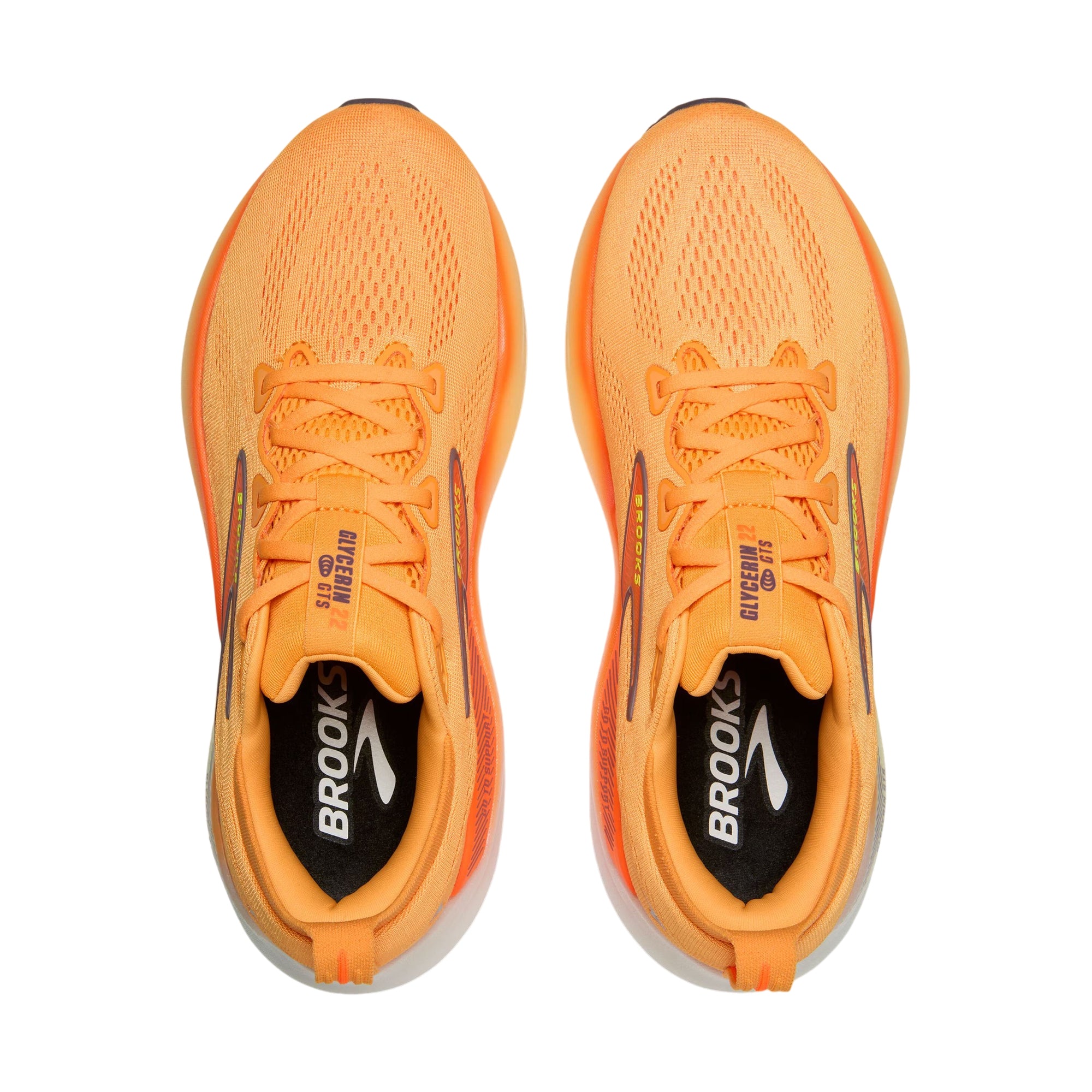 Scarpa da corsa Uomo con tomaia in mesh Arancione, modello Glycerin GTS 22