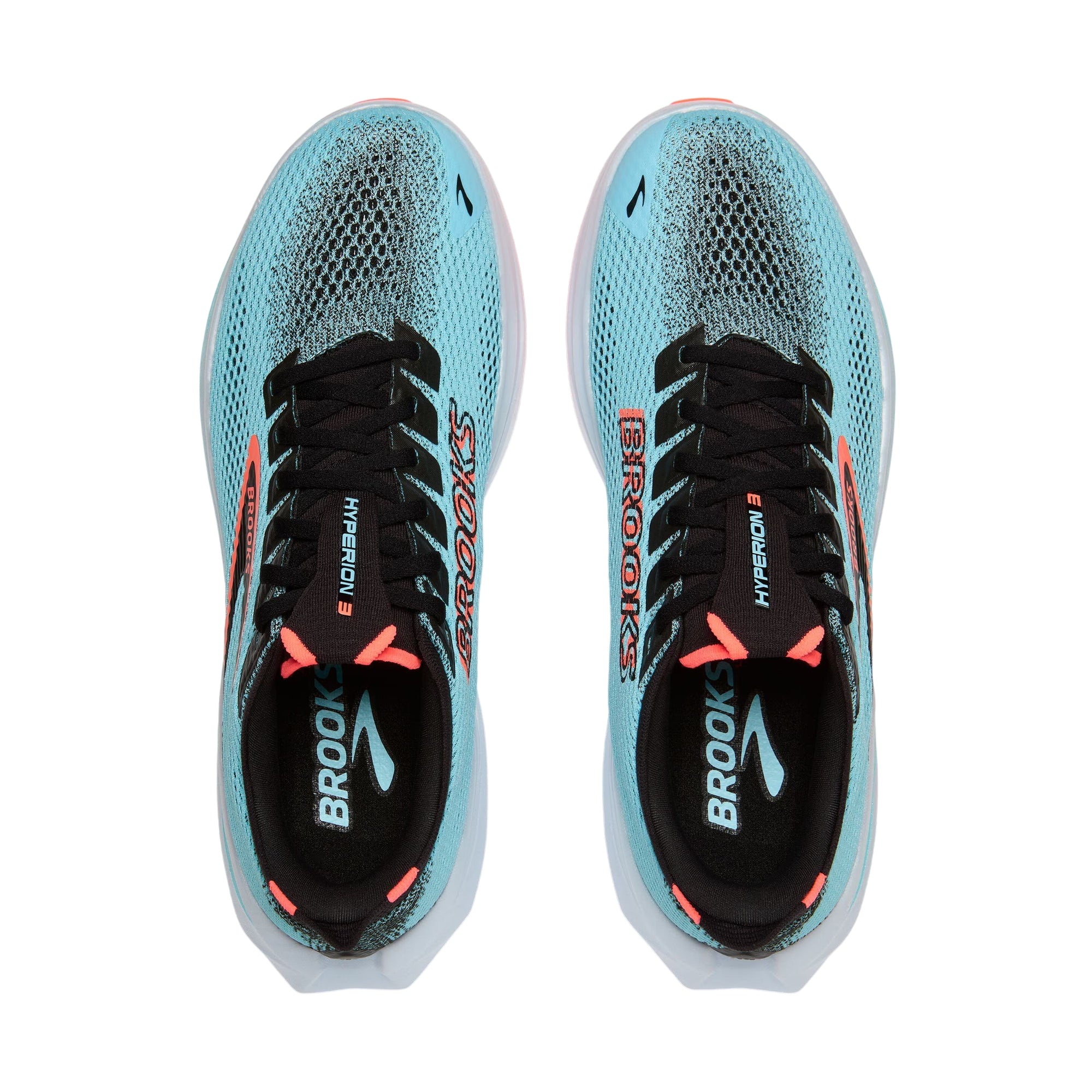 Scarpa da corsa Uomo Hyperion 3 con tomaia in mesh Celeste e logo laterale