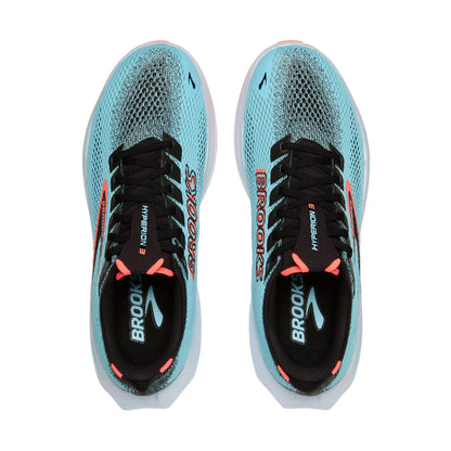 Scarpa da corsa Uomo Hyperion 3 con tomaia in mesh Celeste e logo laterale