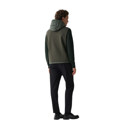 Giacca Uomo Verde maniche a costine