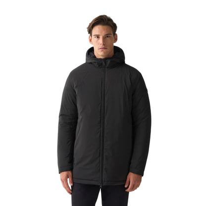 Giacca Uomo liscia, dall'effetto opaco Nera, con logo applicato 