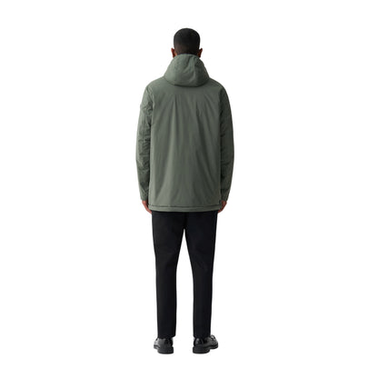 Giacca Uomo liscia, dall'effetto opaco Verde, con logo applicato