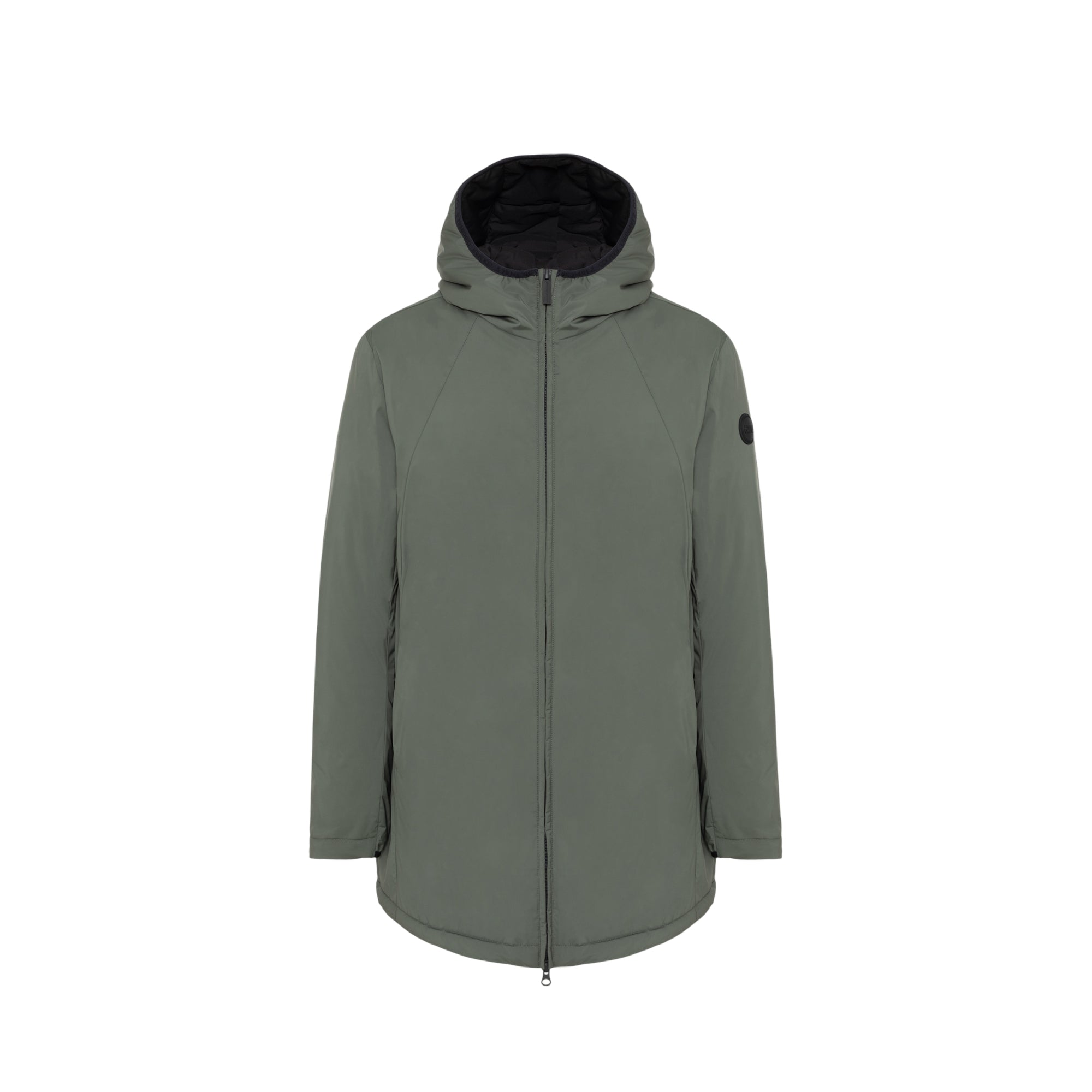 Giacca Uomo liscia, dall'effetto opaco Verde, con logo applicato