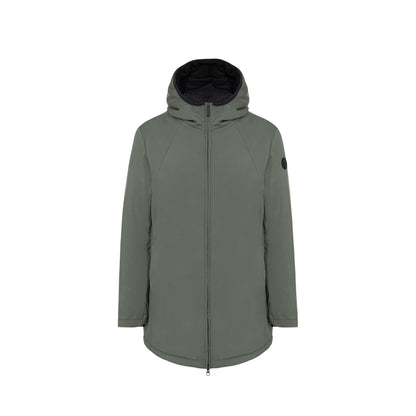 Giacca Uomo liscia, dall'effetto opaco Verde, con logo applicato