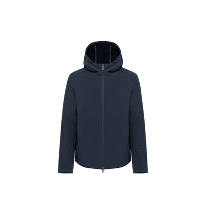 Giacca Uomo in softshell Blu, con cappuccio e pile interno