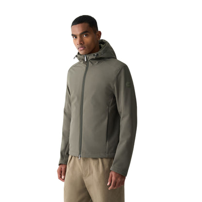 Giacca Uomo in softshell, con cappuccio e pile interno