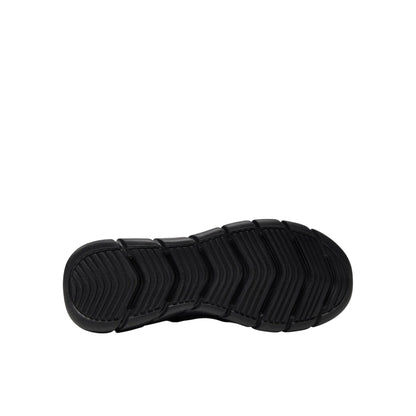 Sneakers Donna Bob B Flex Nere, con suola ammortizzata e logo