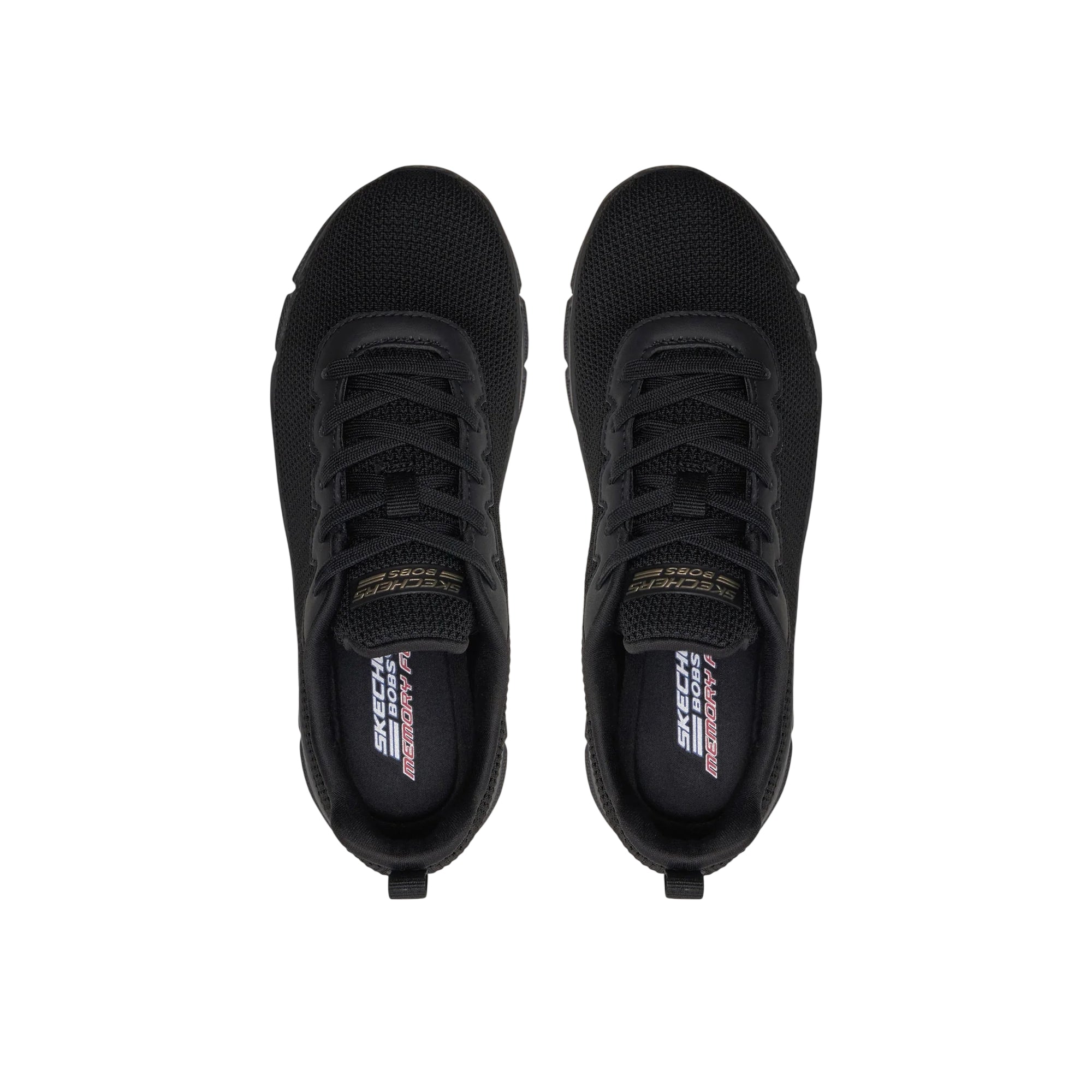 Sneakers Donna Bob B Flex Nere, con suola ammortizzata e logo