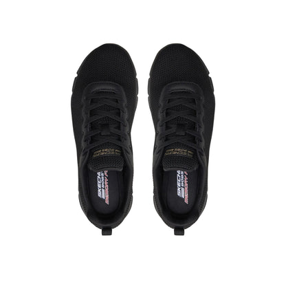 Sneakers Donna Bob B Flex Nere, con suola ammortizzata e logo