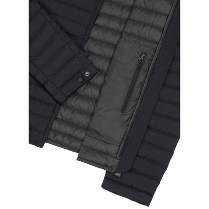 Piumino Uomo leggero, con collo alto ed impunture a righe orizzontali 