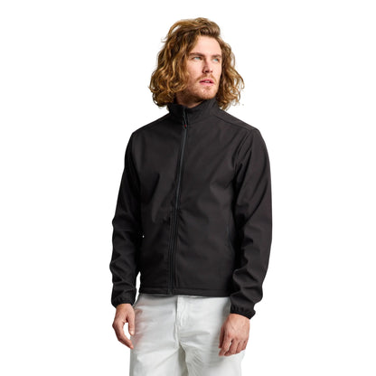 Giacca Uomo Nera, Active Softshell, con full zip frontale