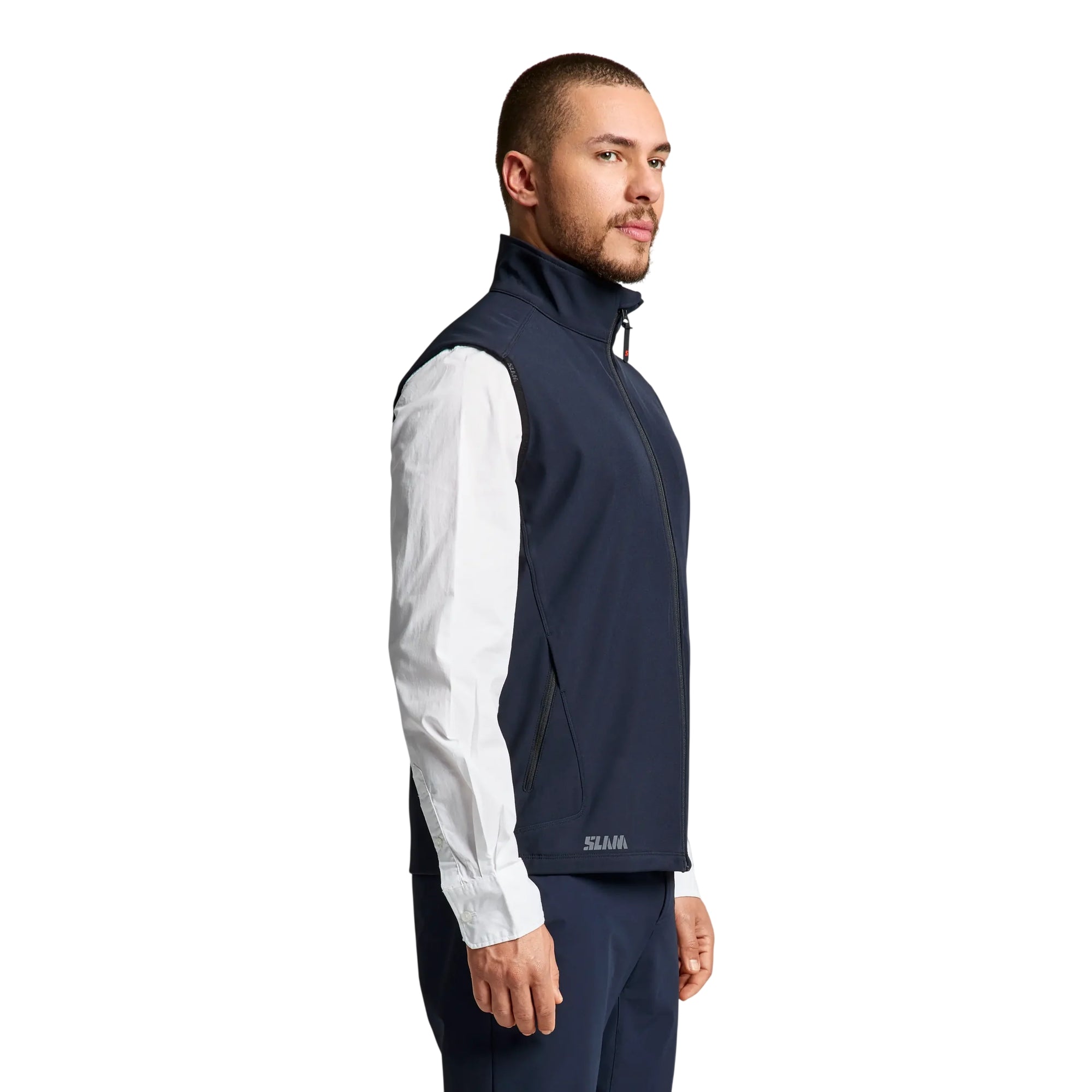 Gilet Uomo Active Softshell Vest, ergonomico, full zip frontale