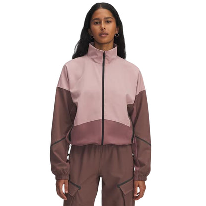 Giacca Donna con orlo con coulisse Rosa modella frontale