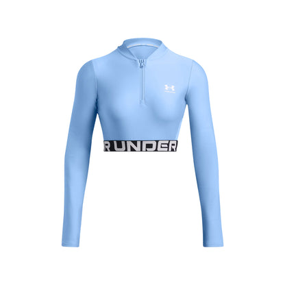 Under Armour Maglia Donna HeatGear® Rib ¼ Zip Azzurro