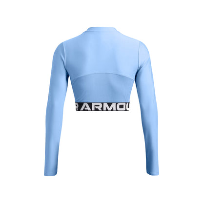 Under Armour Maglia Donna HeatGear® Rib ¼ Zip Azzurro