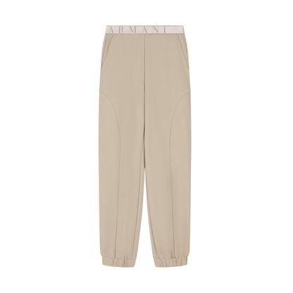 Pantalone Donna sportivo, con elastico sul fondo e logo