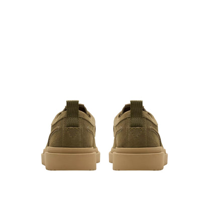 Scarpa Uomo Polden Moc, in camoscio Verde, con lacci