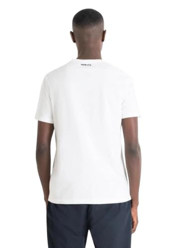 Antony Morato T-shirt Regular Fit Crema Stampa Floccata Cotone