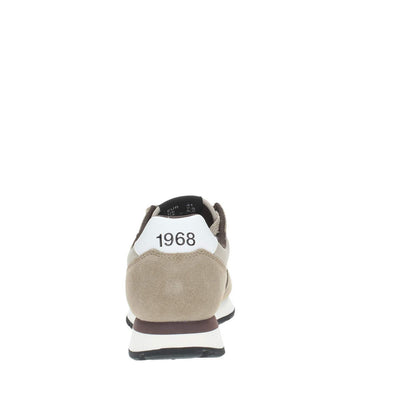 SUN68 Scarpe Uomo Tessuto e Camoscio Beige Scuro Tom Solid Z44101