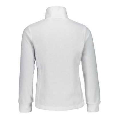 Maglia Junior in pile Bianco con zip 1/4