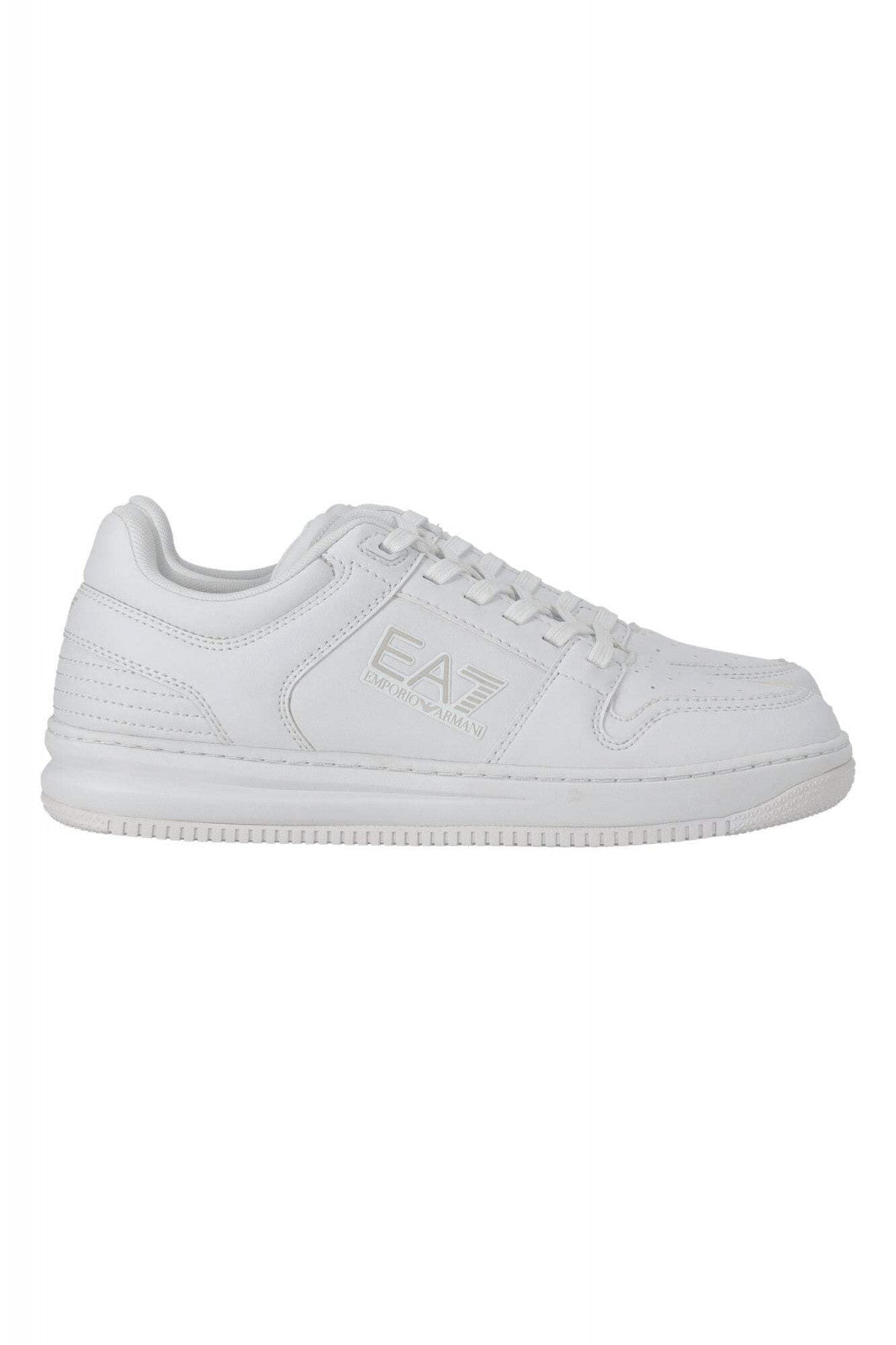 EA7 Sneakers Unisex Training Bianche Ecopelle Taglia 44