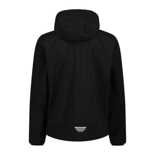 Giacca Uomo in softshell con cappuccio rimovibile Nero