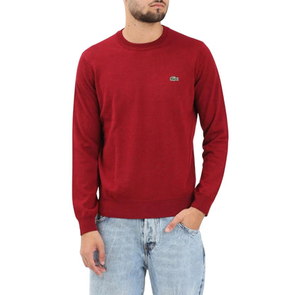 Maglioncino girocollo bordeaux da uomo.