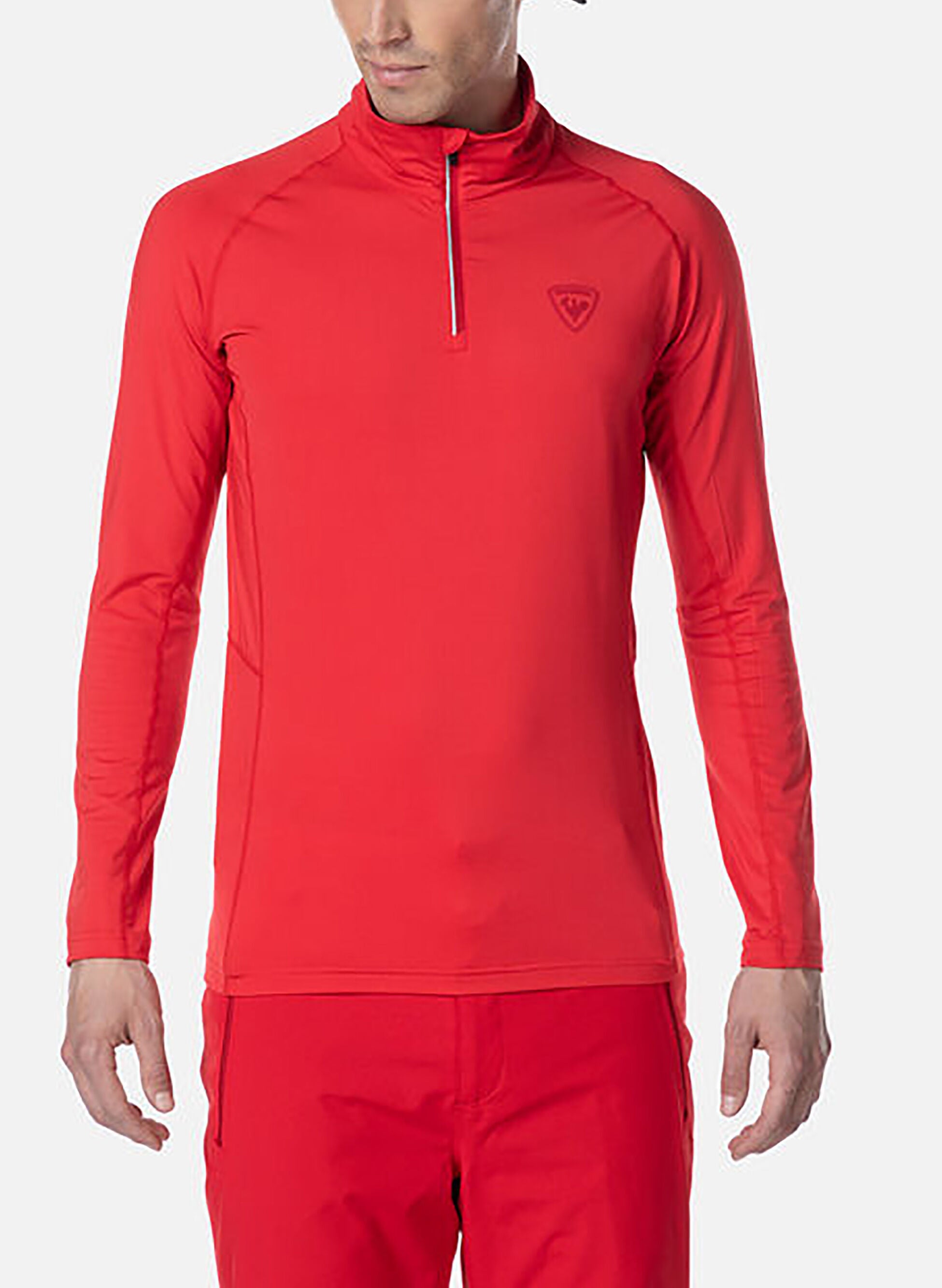 Maglia Uomo termica con zip Rosso