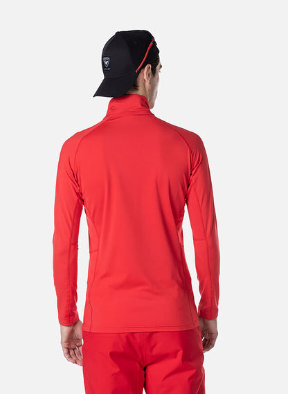 Maglia Uomo termica con zip Rosso