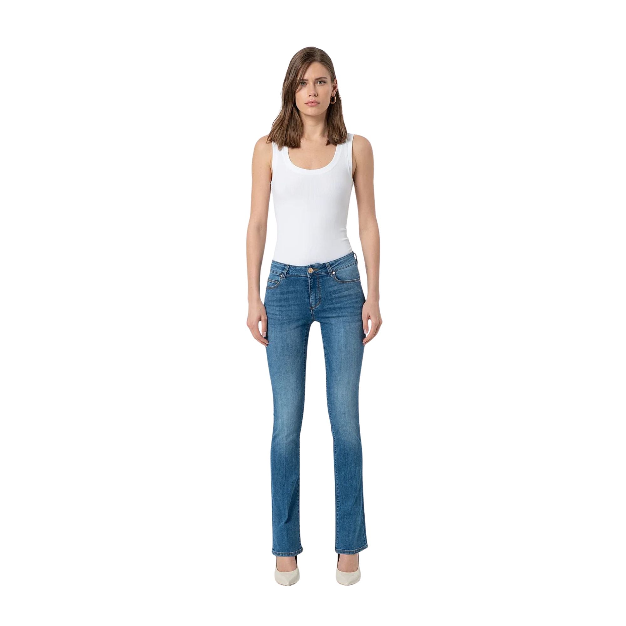 Jeans Donna con vita regolare e le classiche 5 tasche