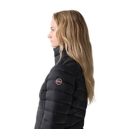 Piumino Donna corto, a collo alto, con imbottitura in piumino d'anatra 