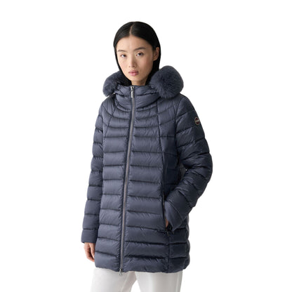 Piumino Donna a trapezio, con logo sulla manica