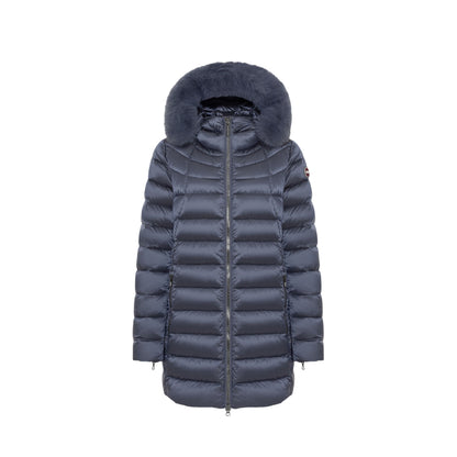 Piumino Donna a trapezio, con logo sulla manica