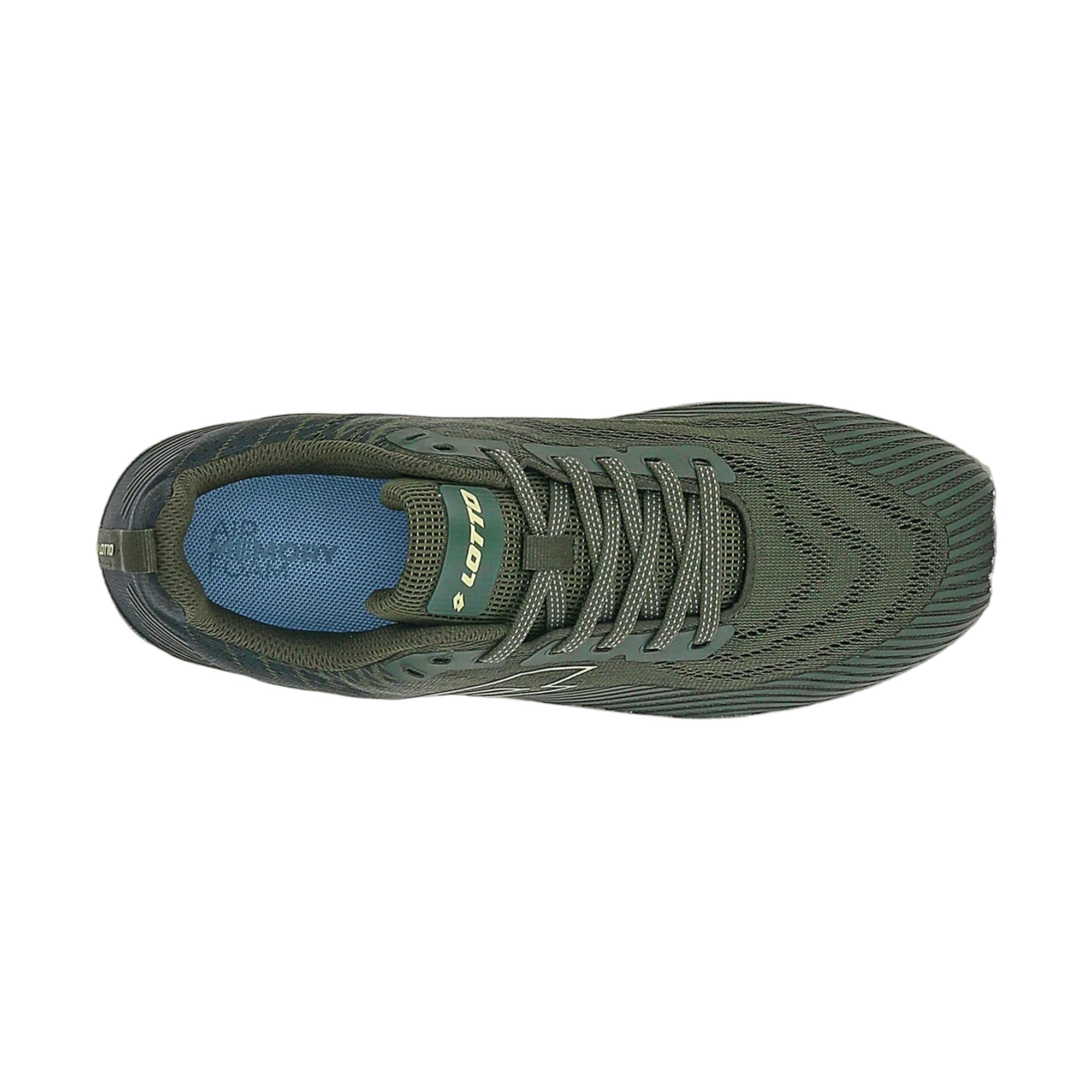 Scarpa Uomo Verde, Moonrun 700, con tomaia in knit traspirante