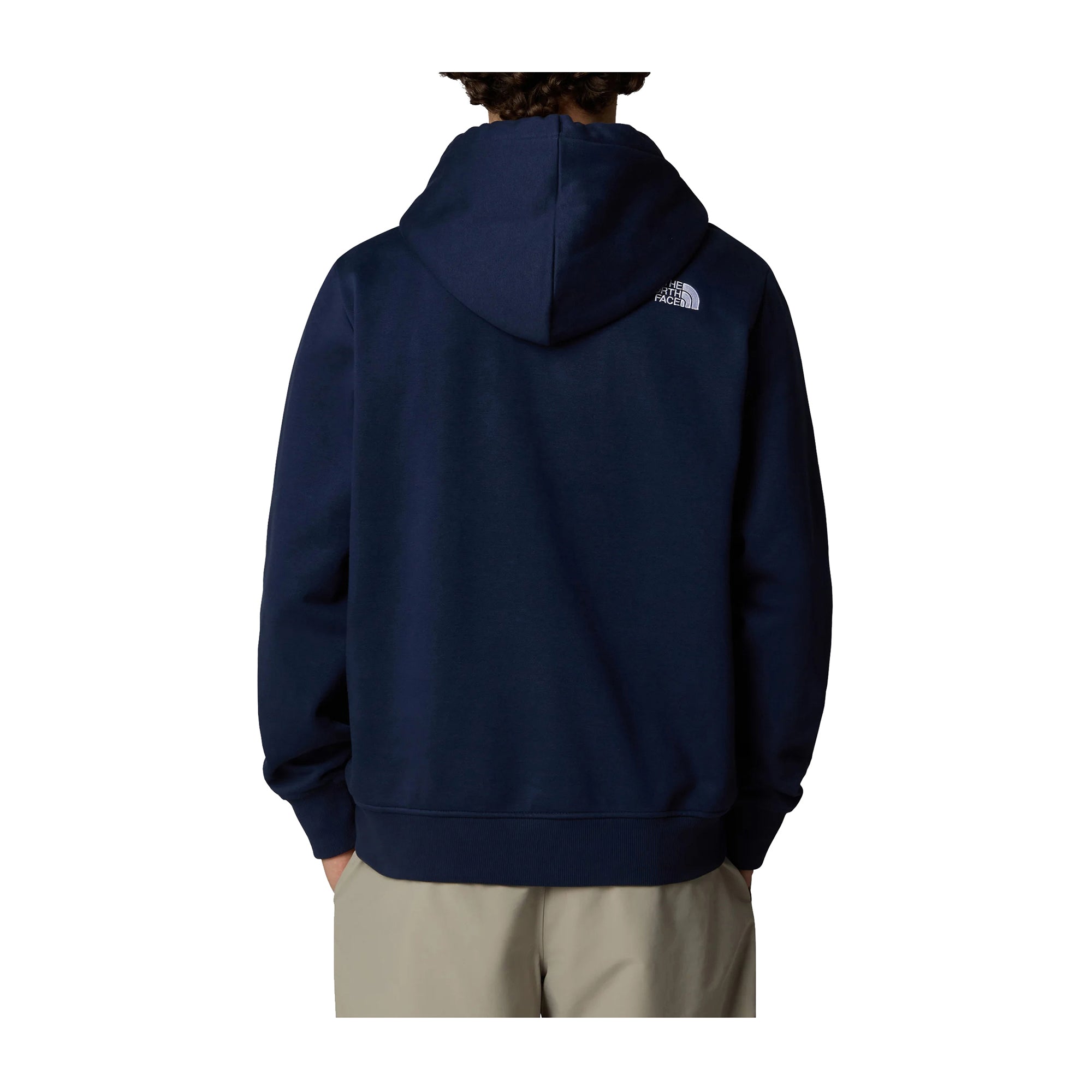 Felpa Uomo Navy con maxi tasca a marsupio modello retro