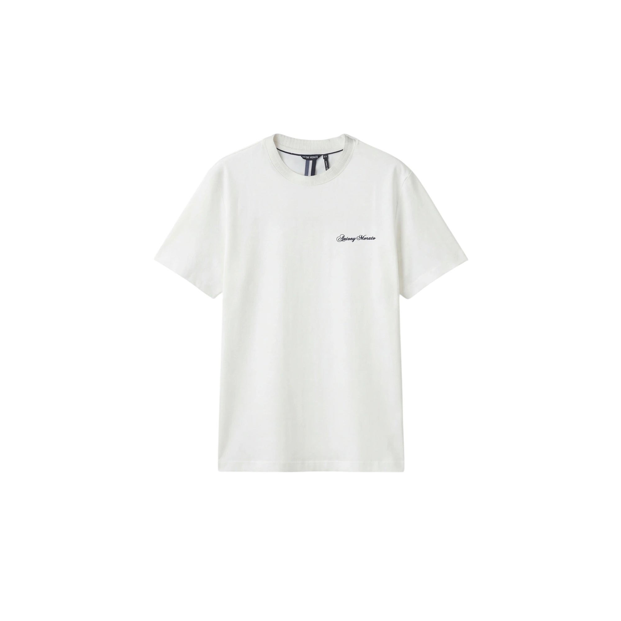 T-shirt Uomo in cotone Bianco, con ricamo logo sul petto